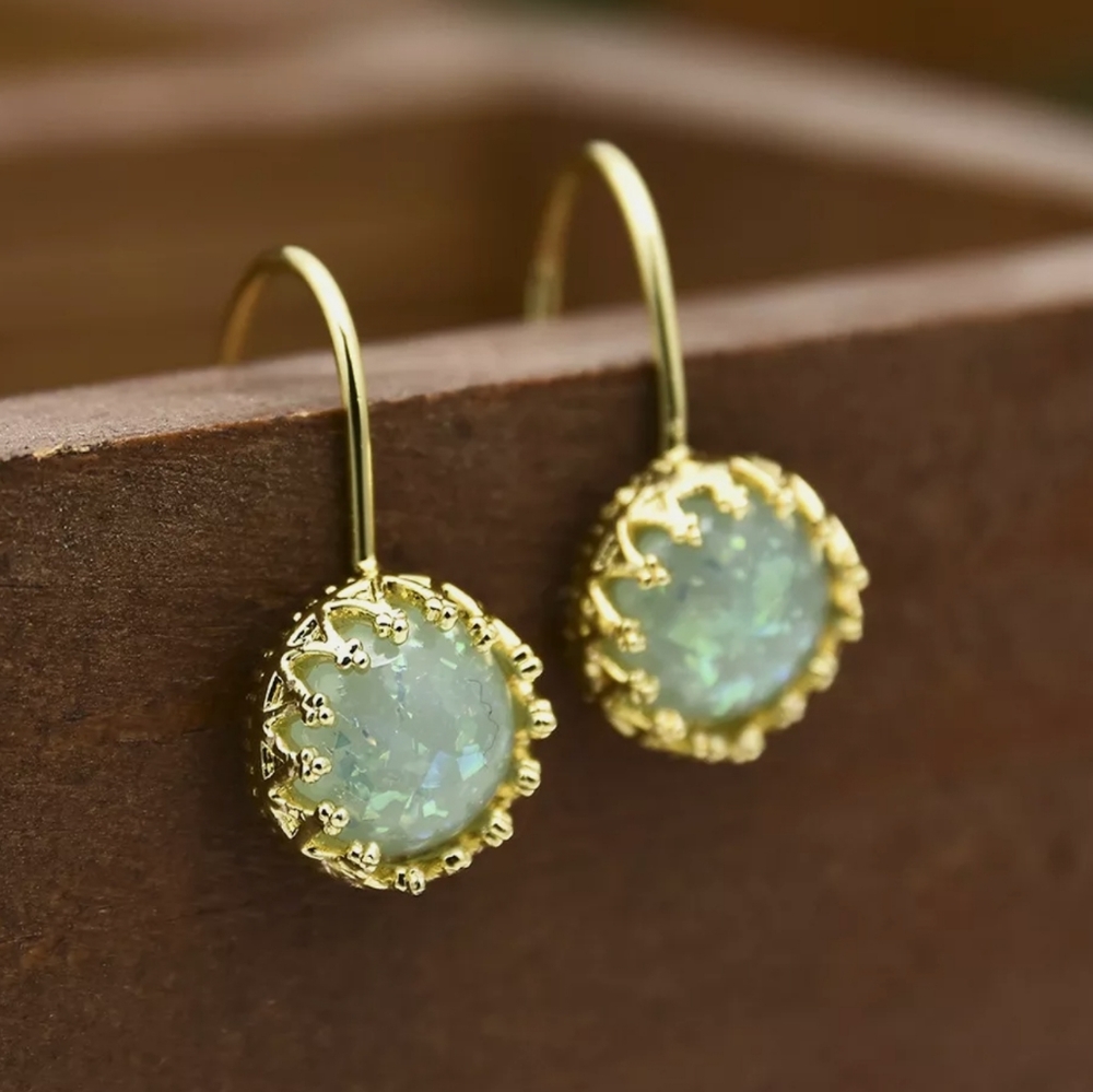 Baroque gold filled crown setting Opal - Picture 9 of 9